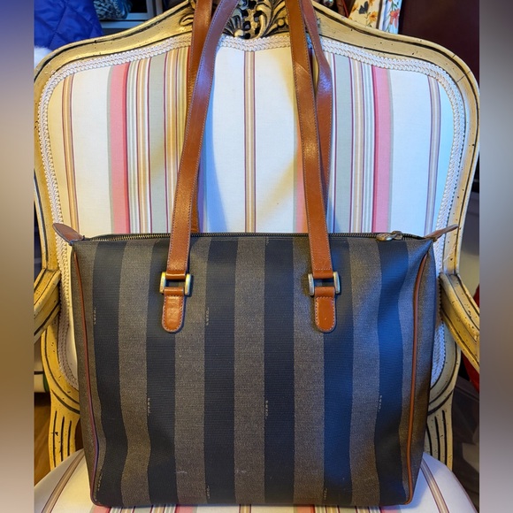 Beautiful Fendi Pequin Striped Tote - Picture 6 of 12